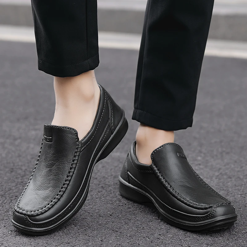 STRONGSHEN Men Casual EVA Shoes Waterproof Oil-proof Non-slip Chef Shoes Light Work Shoes Slip-on Kitchen Restaurant Shoes 2
