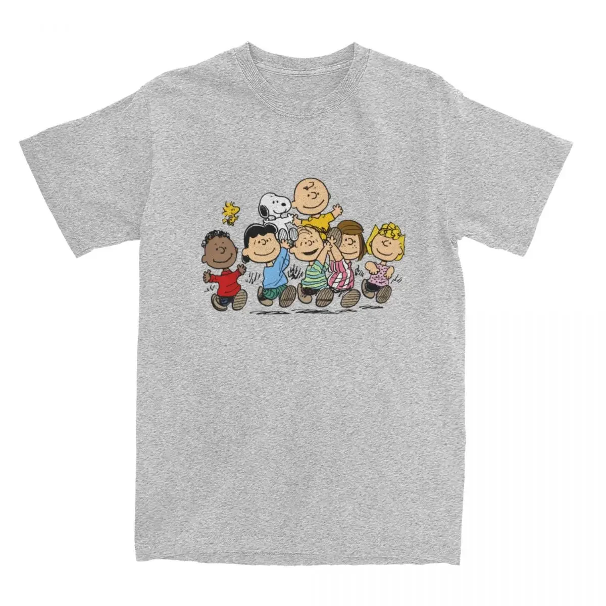 thumbnail image 1 of Camiseta de algodón puro con personajes de cómic de Peanuts para hombre y mujer, divertida, con Snoopy, Charlie Brown, Linus y Lucy, ropa, 1 of 5