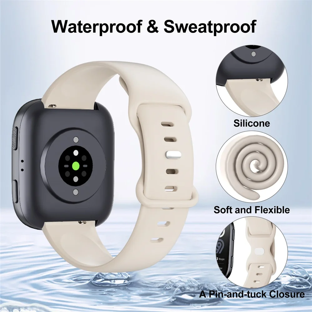 Sporty 20mm Silicone Watch Band - Soft and Durable Bracelet Strap