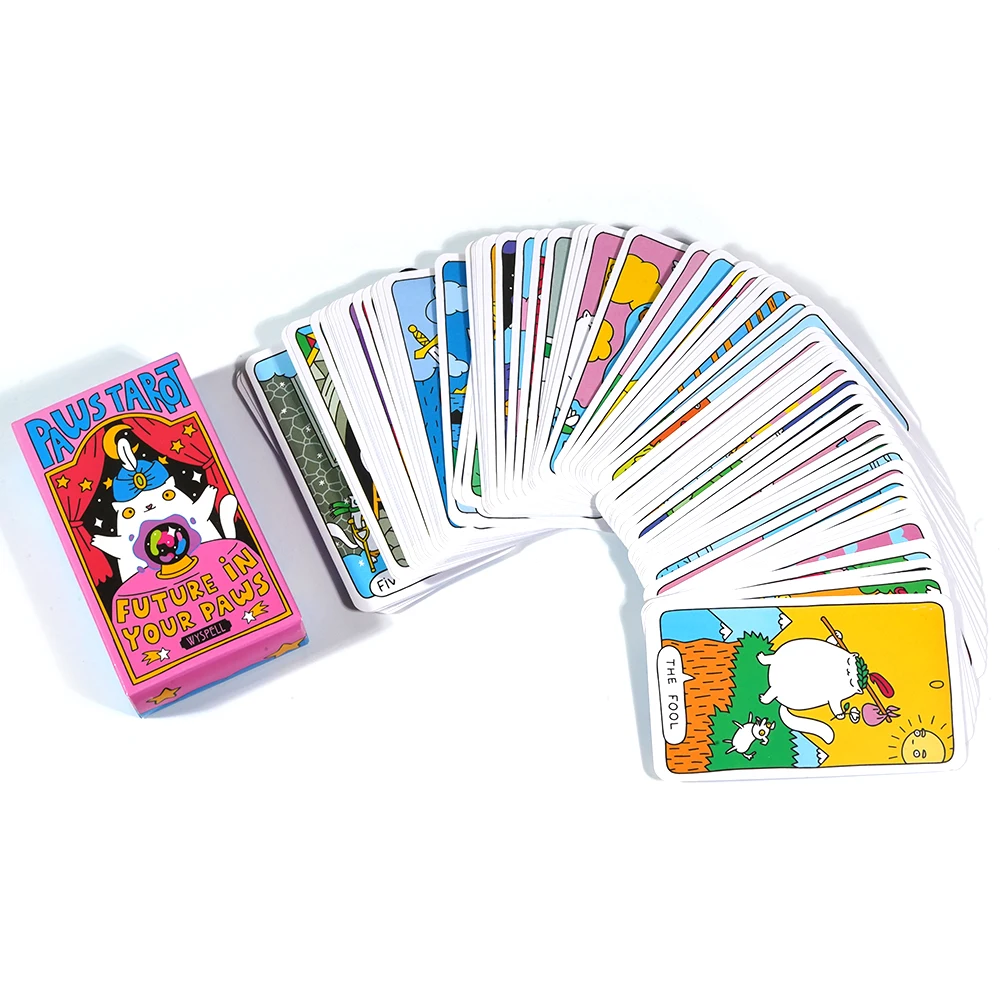 Paws Tarot Future In Your Paws 78 Cards Cat Tarot Deck for Cat Lovers and Tarot Enthusiasts Cute Tarot 5
