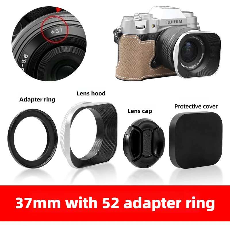 Aluminum Alloy Metal Square Lens Hood Lens Protector