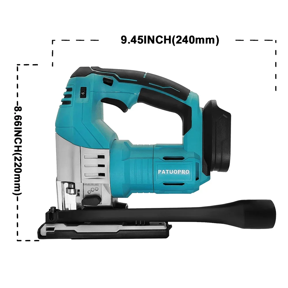 Brushless Cordless Jig Saw with 6 Variable Speed 4-Position Orbital Setting Electric Jigsaw fit Makita 18v Battery(No Battery) 2