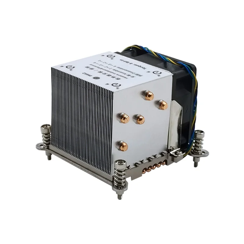 Bom Dissipador Térmico Cpu para Servidor 2u Lga115x Lga1200 Lga1366 Refrigerador com Ventilador 6025 6800rpm Tubos de Aquecimento Tdp até 165w - Imagem 6