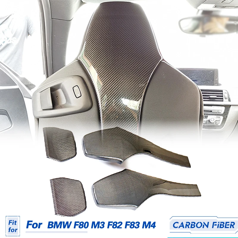 

Car Inner Seat Back Covers Trims Carbon Fiber For BMW F80 M3 F82 F83 M4 F87 M2C 4 Door 2 Door 2014-2019 Inner Seat Trims Covers