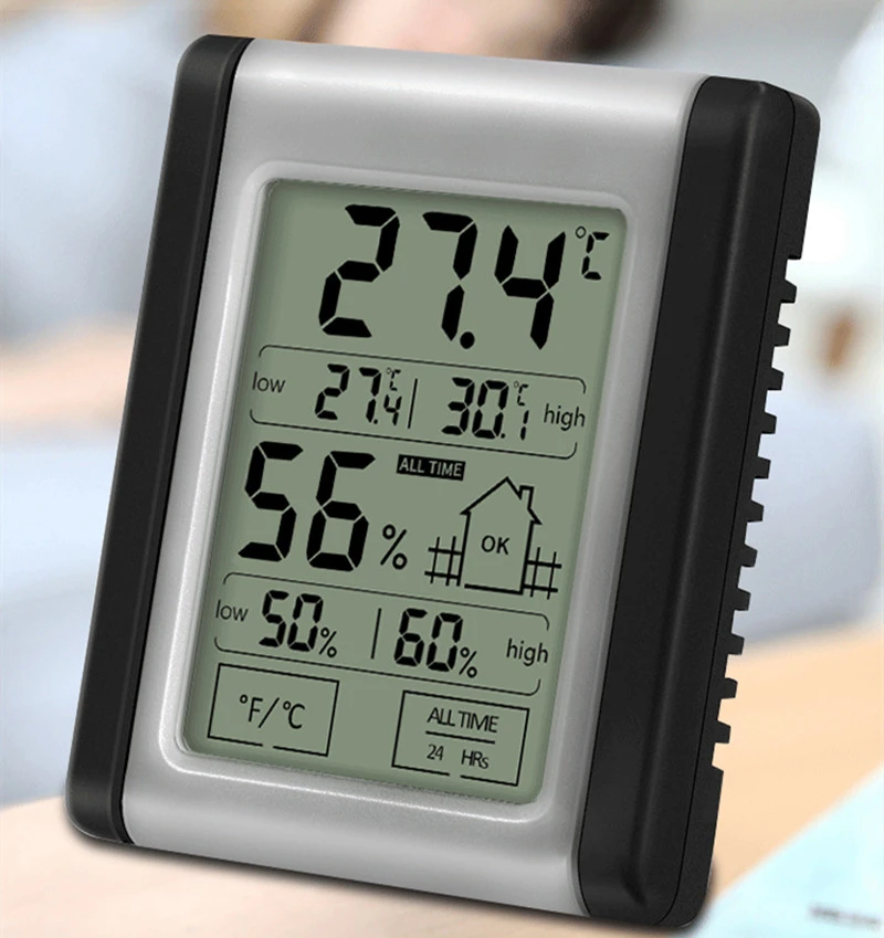 Digital Thermometer Weather Station LCD Indoor Electric Temperature Sensor Humidity Meter