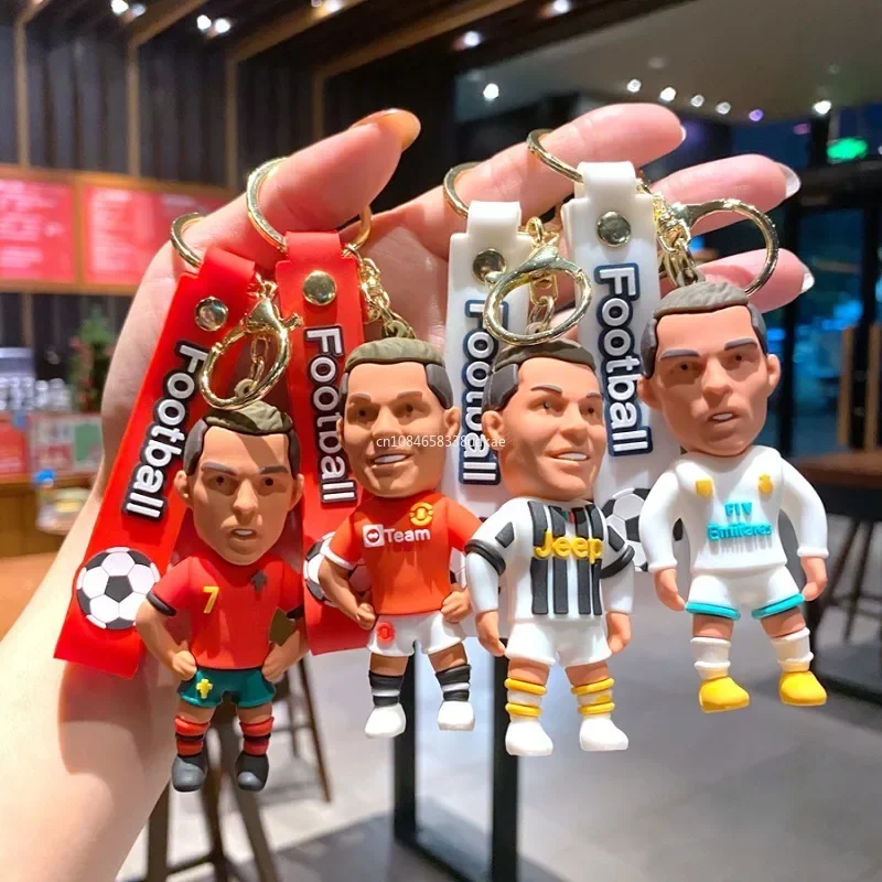 New Fashion Football Star Doll Keychain Jewelry Bag Pendant