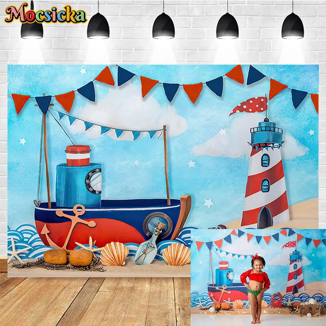 Cheereveal Nautical Navy Theme Birthday Party Decorations Boats