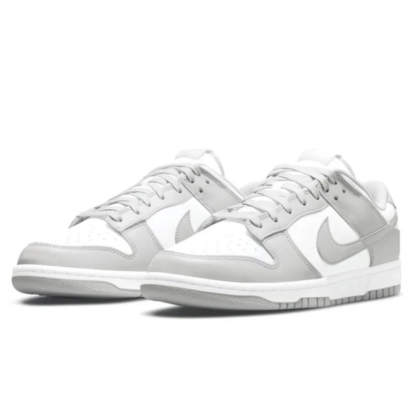 skateboarding shoes Nike Dunk Low men women classic unisex sneakers gray white
