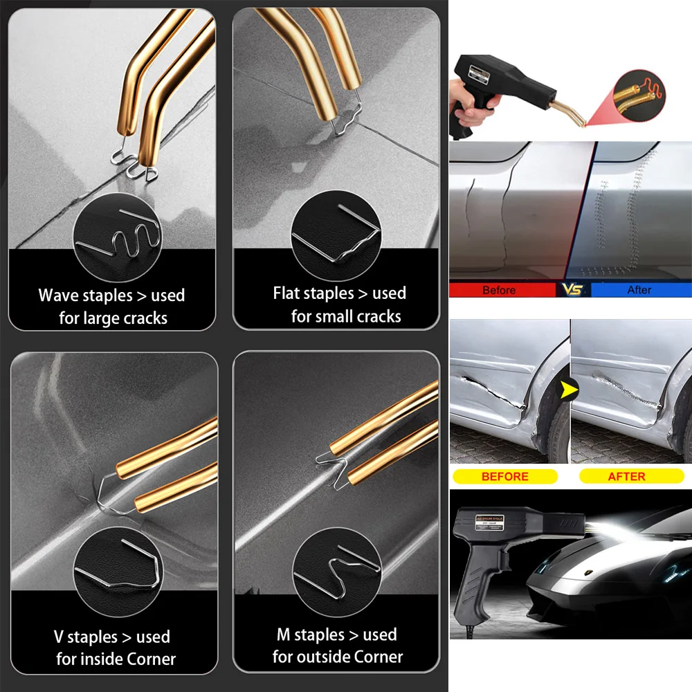 Aolkee Kunststoff Schweißgerät 50W - Komplettset Mit 200 Klammern Für Auto-Reparaturen