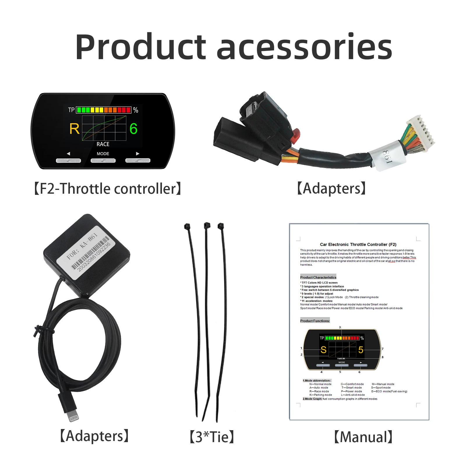 Digital Car Throttle Response Controller Racing Power Accelerator Car Pedal Booster Electronics Accessories for Toyata