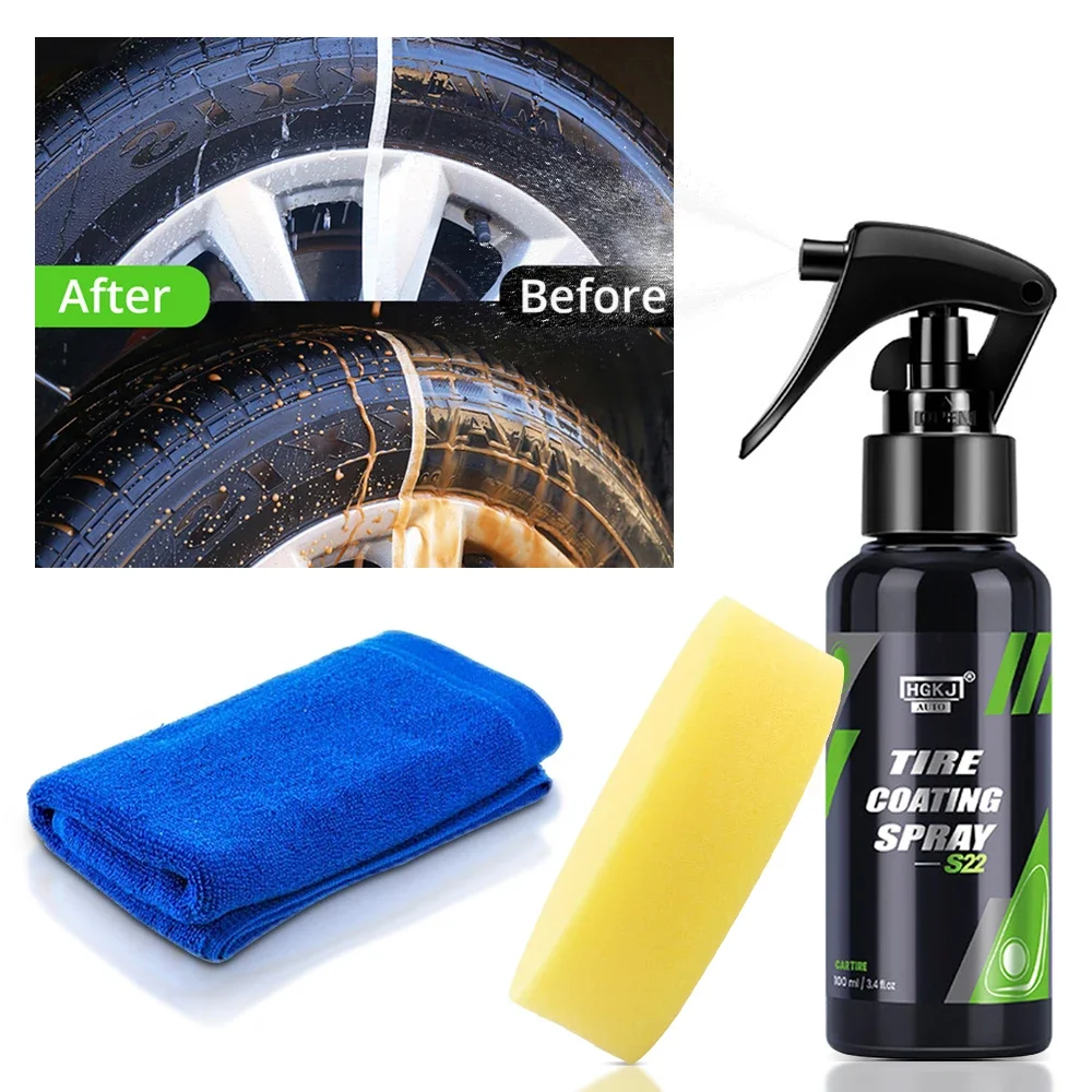 Tire Gloss Tire Coating Spray Cera Sigillante Idrofoba Per Ruota Dell'Auto Auto Re-Black Shine Chemistry Filler Rimozione Della Ruggine