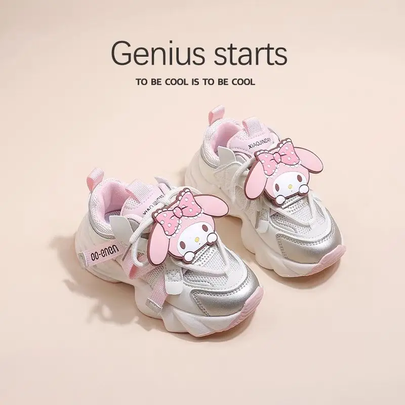 

2024 New Sanrio Kawaii Kuromi My Melody Sneakers Spring Cartoon Sweet Cute Girls Shoes Anti Slip Birthday Gift for Kids