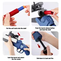 Double Barrel Shotgun Shell Ejecting Toy Nerf Gun Soft Bullet Toy Gun, Sawed-Off Shotgun Foam Darts Blaster with Cartridge Cases 2
