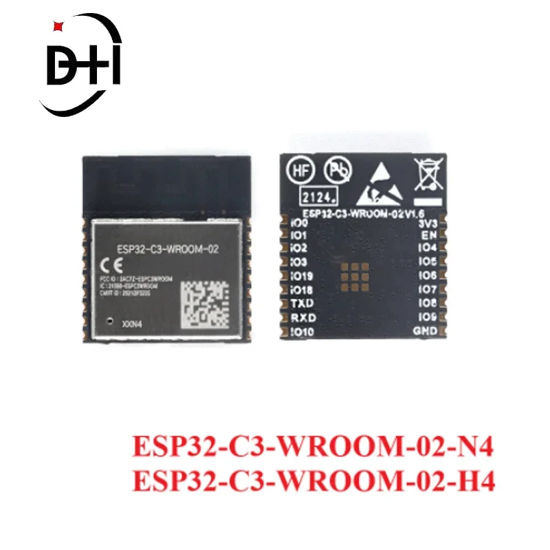 

100pcs ESP32-C3-WROOM-02 ESP32 ESP32-C3 WROOM 02 N4 H4 2.4GHz BLE 5.0 WiFi+Bluetooth-compatible Wireless Module