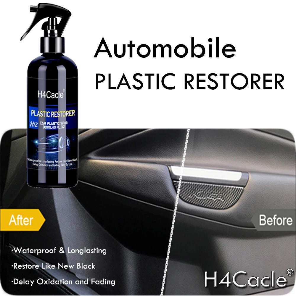 Plastic Restorer H4Cacle Plastic Restorer Back To Black Gloss Car Cleaning Products Auto Polish and Repair Coating Renovator Car Detailing