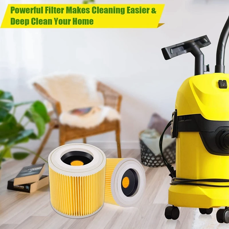 2 Replacement Filter Cartridges For Wd2 Wd3 Wd3p Karcher Water And Dust
