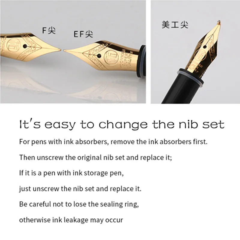 MAJOHN S1/S3/C2/N2/N3 Fountain Pen Original Nib EF/F/ Bent Nib Replacement Nib Stationery Office Supplies Writing Pen Nib 3