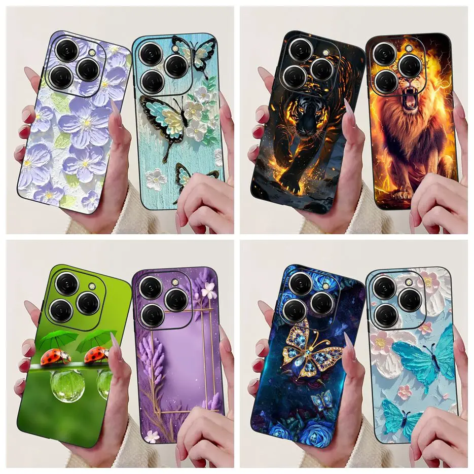 Stylish Painted Soft TPU Phone Case - For Tecno Spark 20 Series