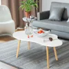 White Small Coffee Table, Modern Mid Century Coffee Table, Cloud Coffee Table, Unique Minimalist Coffees Tables for Living Room 3