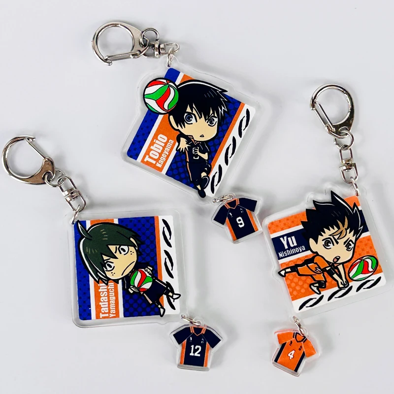 

Anime Haikyuu!! Shoyo Hinata Tobio Kageyama Kei Tsukishima Tadashi Yamaguchi Yu Nishinoya Cosplay Acrylic keychain accessory