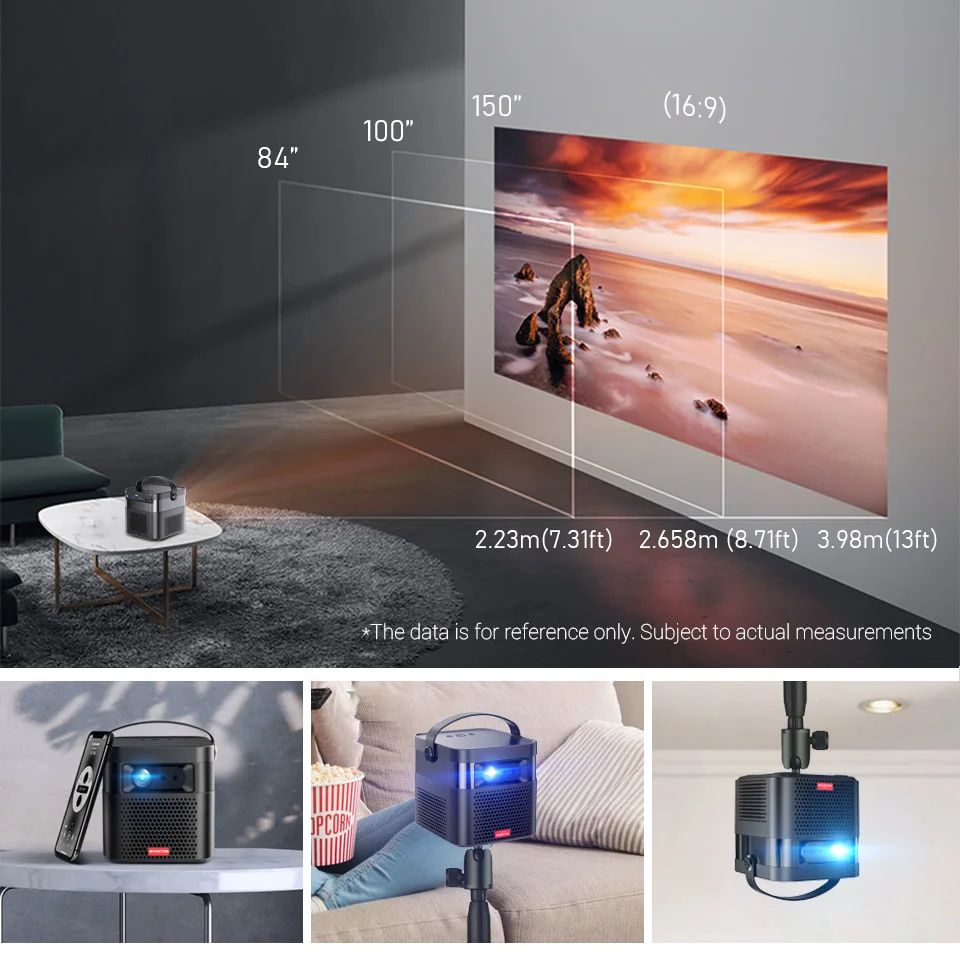 Mini Home Theater Projetor  Proyector portátil Smart LED DLP-Proyector de  cine 3D 4K S90 Mini proyector-Aliexpress