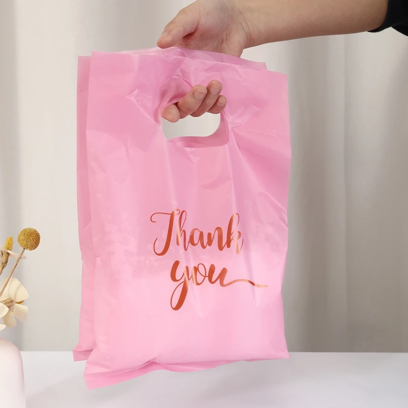 Thank You Plastic Gift Bags 100pcs Gift Wrapping Supplies Perfect Thank You Gifts Party Decor