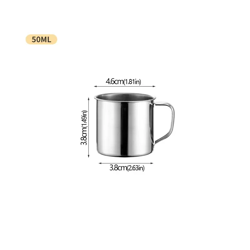 Przenośny kubek ze stali nierdzewnej Kubek podróżny na kawę Metalowy kubek na kawę Kubek do picia wody Kubek na herbatę Kubek na wodę