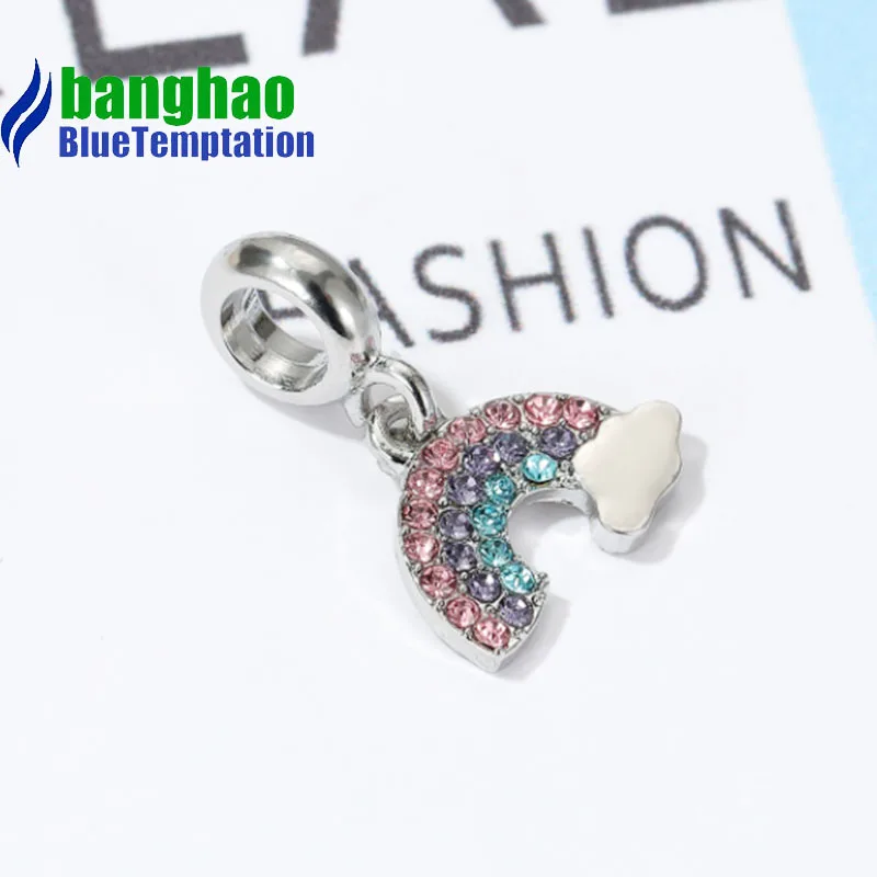 Wholesale DIY Fashion rainbow Charm for making accessories for jewelry alloy pendants bracelets beads DGB1309