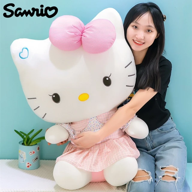 Sanrio-peluche grande de Hello Kitty para niños, muñeco de peluche