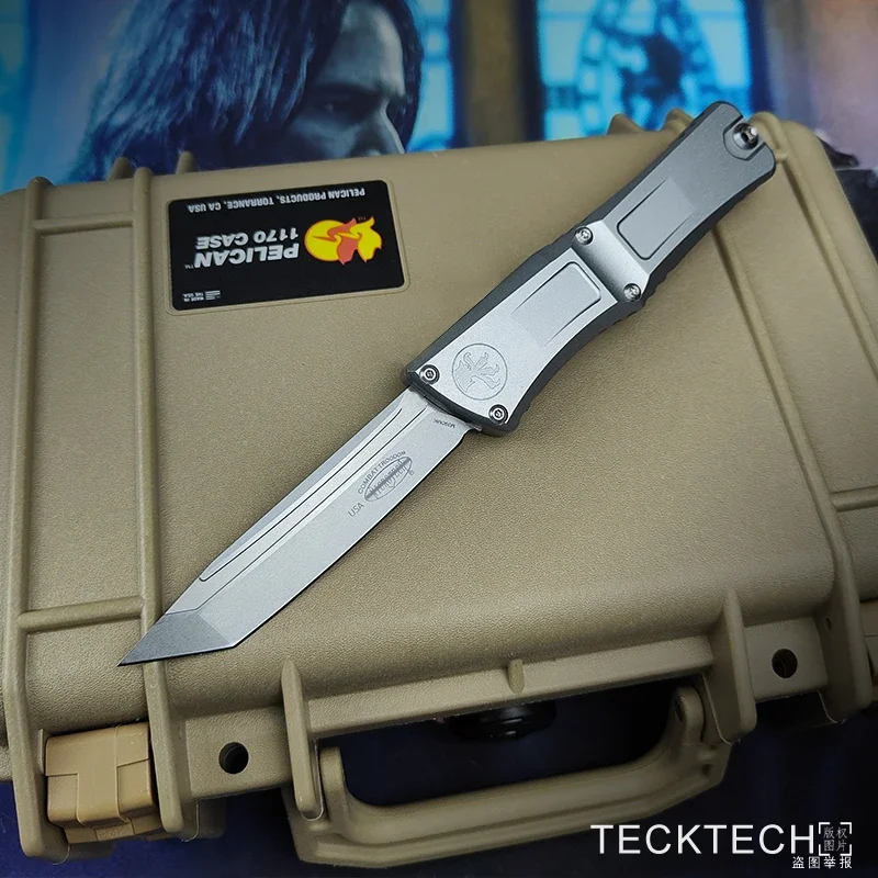 GEN 3 COMBAT TROODON 3 Knife TANTO Blade MICRO TECK TECH M390 CNC Aluminum EDC Self Defense Tactical Pocket Knife TECKTECH 6