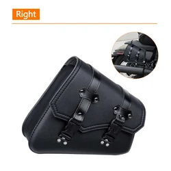 Motorcycle Leather Saddle Side Bags - Premium Storage & Tool Pouches (Right)
