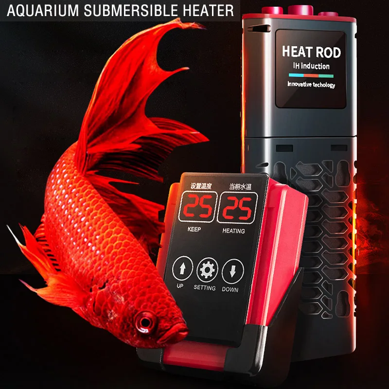 

Fish Tank Aquarium 1200W Heater Diving Smart LED Temperature Display Adjustable Water Heating Rod Temperature Control
