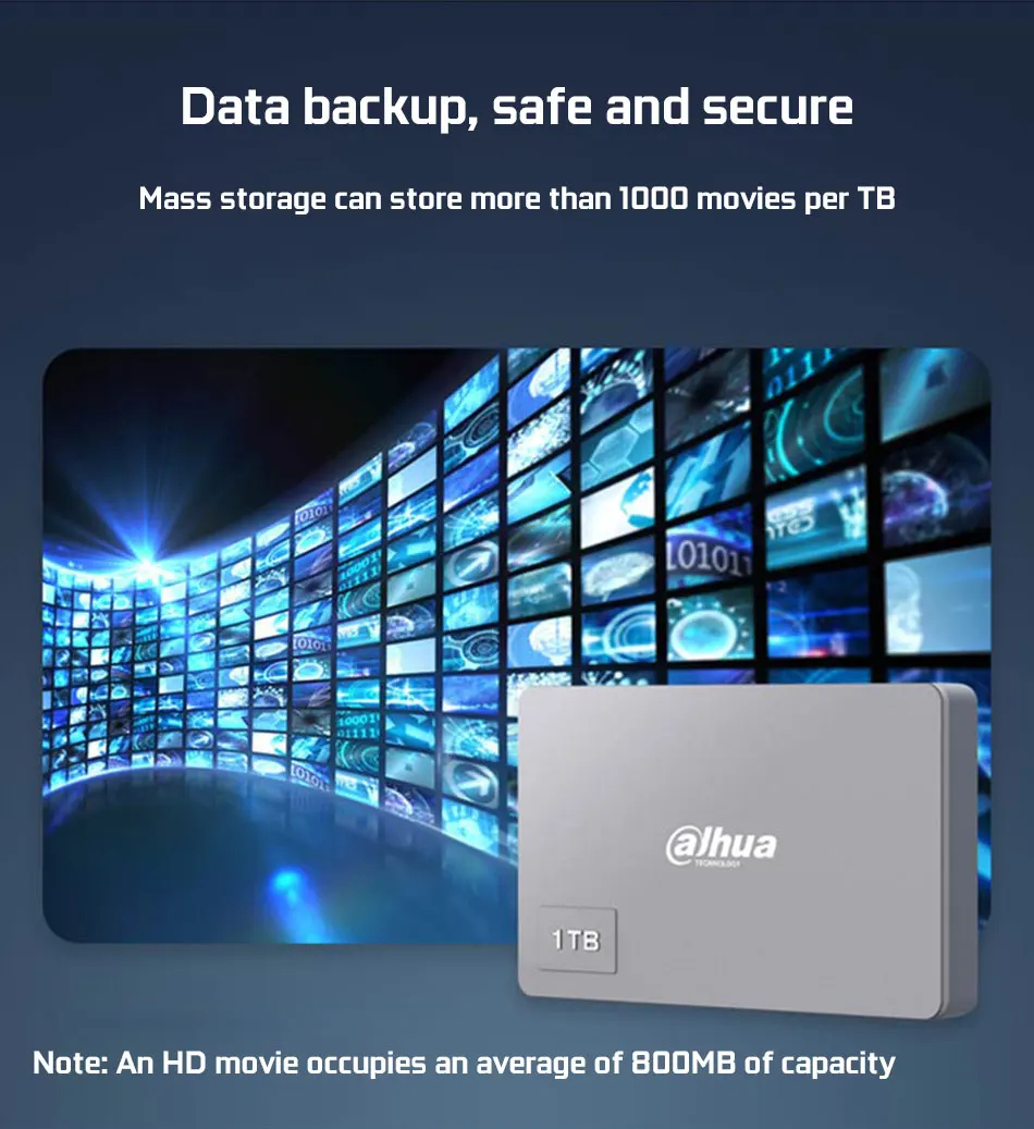 Dahua E10 External Hard Disk Drive 1TB 2TB