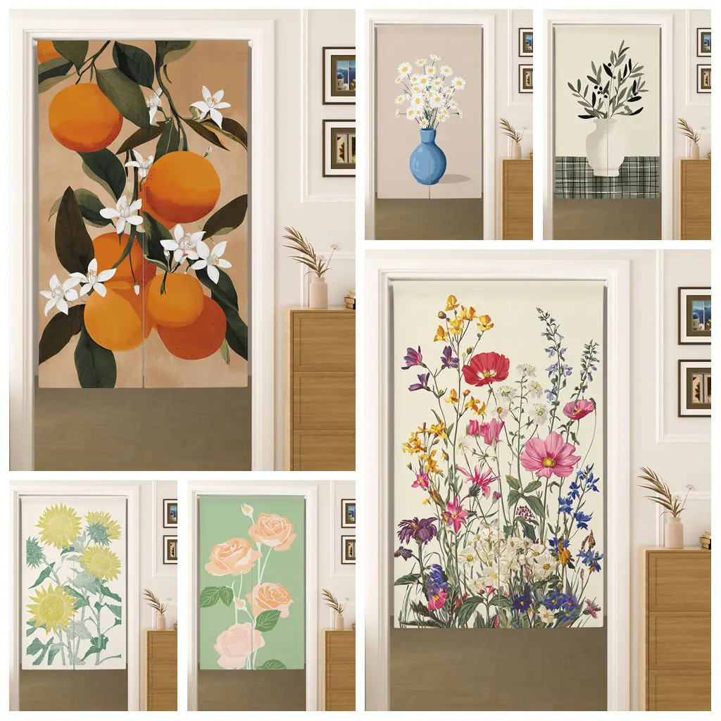 ม่านประตูแบบเรียบง่ายทันสมัย สำหรับห้องนอน ห้องนั่งเล่น ทางเข้าบ้าน ฉากกั้นห้อง ร้านอาหาร ห้องครัว ประตูทางเข้า ม่านแขวนครึ่งบาน 1