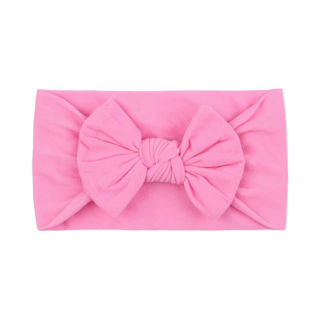 Solid Color Broadside Bowknot Headband for Kids Girls Elastic Hair Band Baby Hairband Boutique Turban Headwear Hair Accessories 13