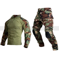 Emersongear-uniforme de caza de combate táctico para hombre, camisa militar de Airsoft Gen3, pantalones, conjunto de entrenamiento al aire libre, Woodland, G3