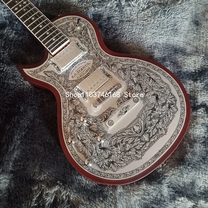 ゼマイティス-6弦エレキギター,マホガニーボディ,ローズウッド指板,22