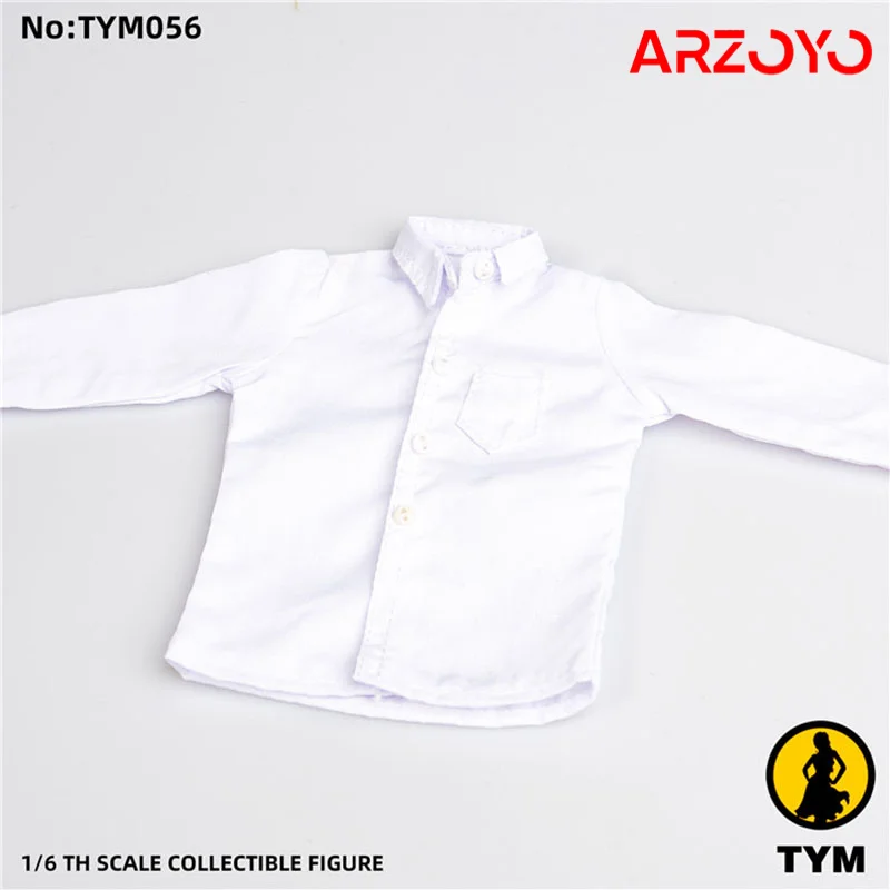 SU SH WHT M: 1/12 Bianco Camicia Per 6 " ML Nota Mixmax Mezco Slim Corpo