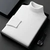 Mens Sweater High Quality Knitted Turtleneck Pullover Slim Fit Long Sleeve Warm Solid Color Casual Woolen Sweater Mens Clothing 6