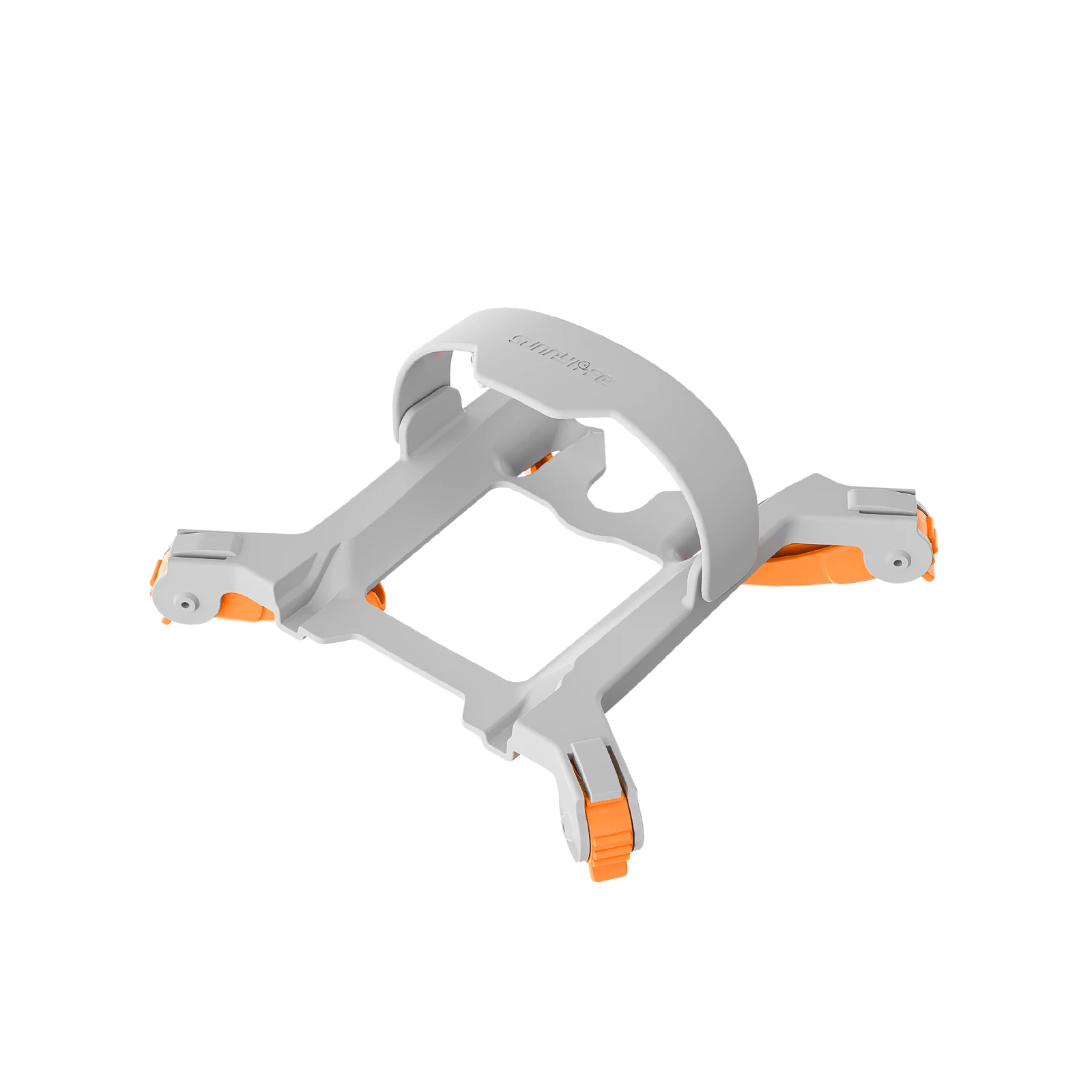 Train d'atterrissage pliable pour DJI Mini 4 Pro fixé sous le drone, prêt à atterrir.