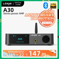 LOXJIE A30 Desktop Stereo Audio Power Amplifier Headphone Amp with APTX Bluetooth 5.0 ESS DAC Chip Remote Control Support 1