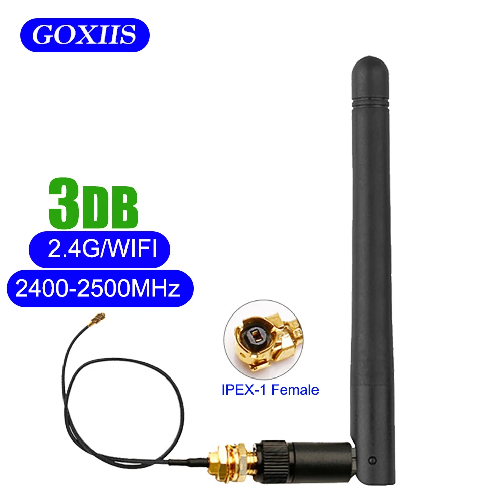 2.4GHz WIFI Antenna with IPEX-1 cable 3dBi WIFI Router Antenna suitable for SmartHome Bluetooth Module DTU IOT 3d printer wireless router esp8266 wifi module mks robin wifi remote control drop shipping