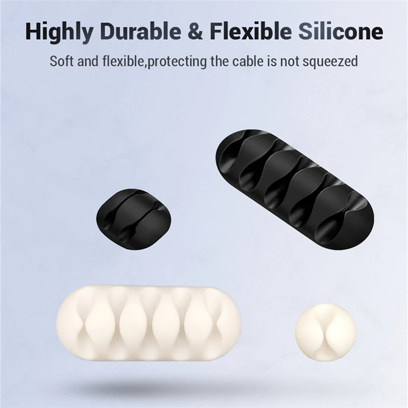 Silicone USB Cable Organizer For Desktop Wire Management