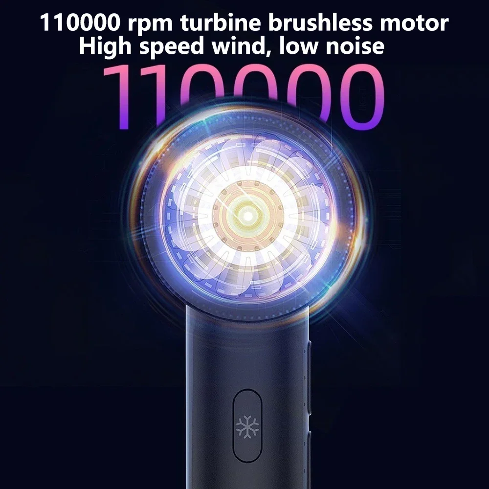 Mini Professional Negative Ion 110000rpm Hair Dryer Brushless Motor Air Blower Fast Drying Constant Temperature Salon Hair Tools 3