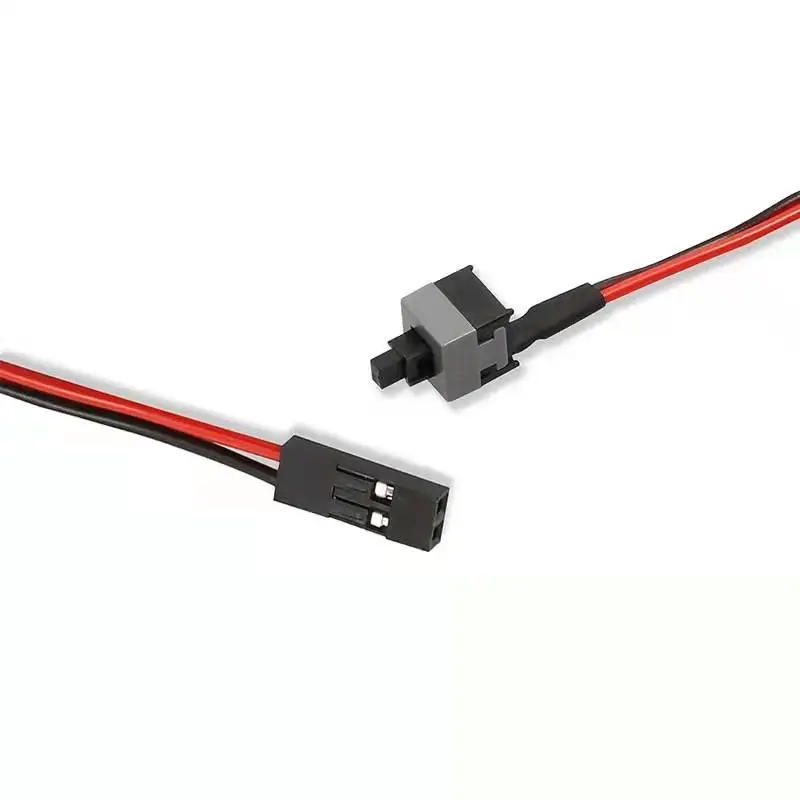 

5pcs/lot Long Power Button Switch Cable for PC Switches Reset Computer Power Momentary Automatically Reset Push Button SW