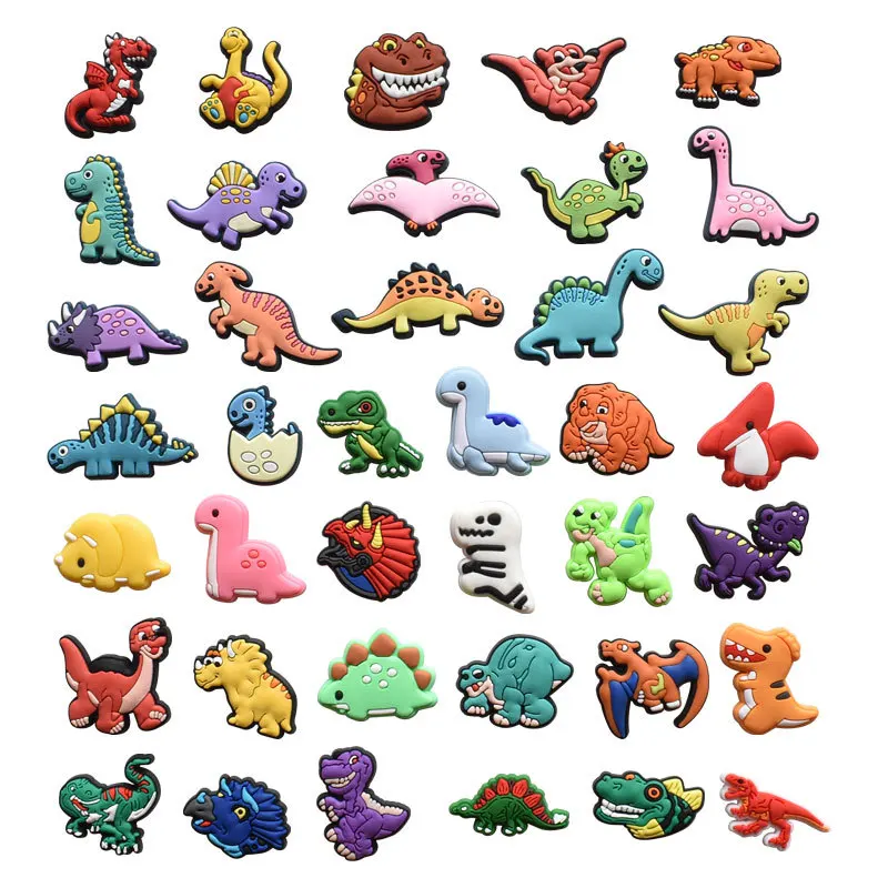 

Single Sale carton PVC shoes charms funny Accessories dinosaur serious for bags cup key clogs shoe Decorations child kid gifts