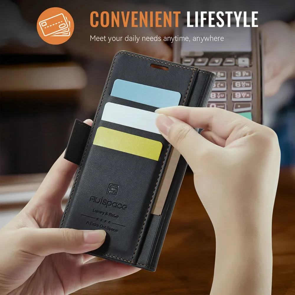 5G Leather Wallet Phone Case Cover