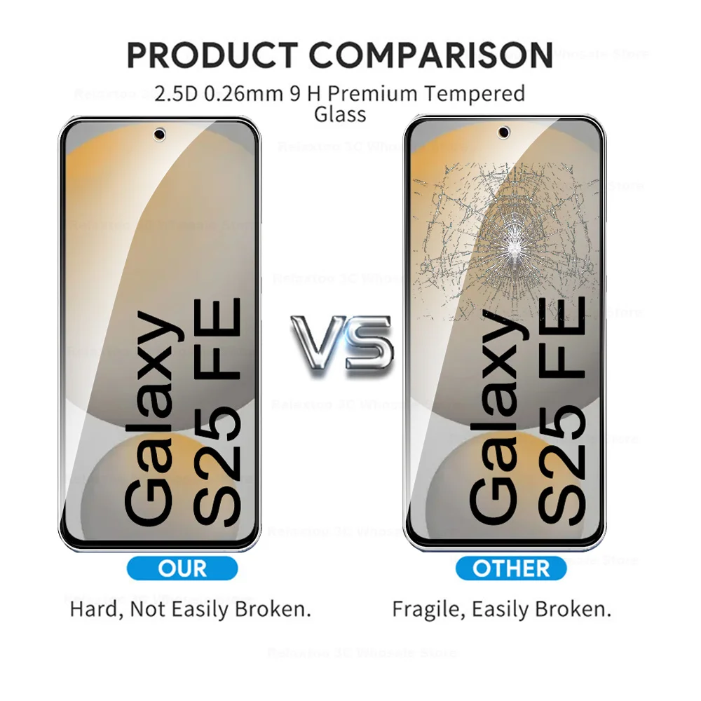 Premium 9H Tempered Glass Screen Protector, 1-5 Pack, 6.7 inch, 2025 Model