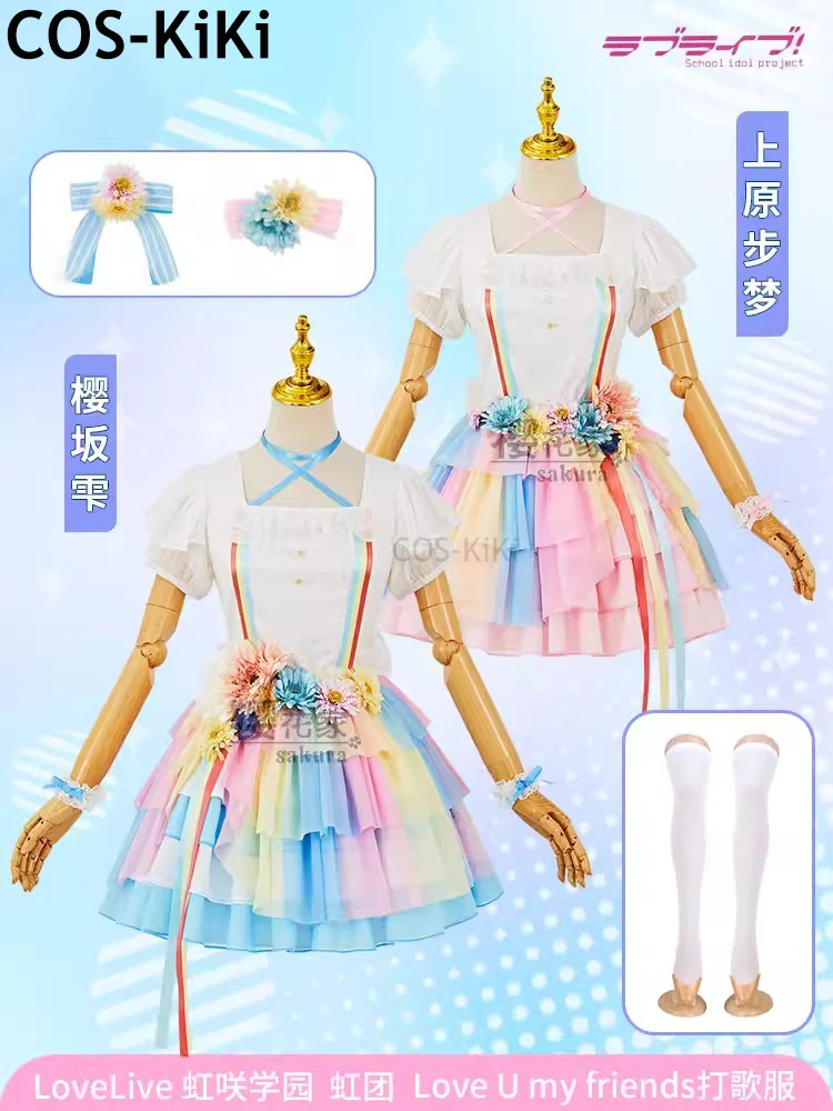 

COS-KiKi аниме LoveLive! Ниджигасаки старшая Школа Idol клуб Love U My Friends ueхара Ayumu/Осака Shizuku красивые костюмы для косплея