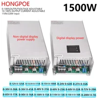 1500W 0-12V 15V 24V 27V 30V 36V 48V 60V 68V 72V 85V 90V 100V 110V 150V 200V ดิจิตอลจอแสดงผล AC-DC 1